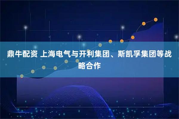 鼎牛配资 上海电气与开利集团、斯凯孚集团等战略合作