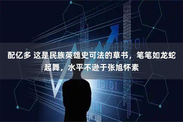 配亿多 这是民族英雄史可法的草书，笔笔如龙蛇起舞，水平不逊于张旭怀素